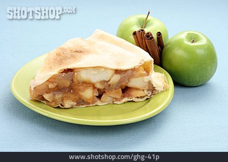 
                Apfelstrudel, Kuchenstück, Apfelkuchen                   