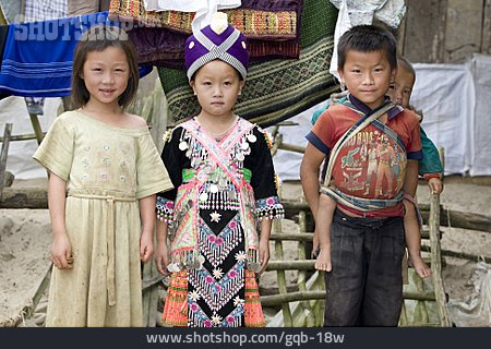 
                Junge, Mädchen, Kindheit, Laos                   