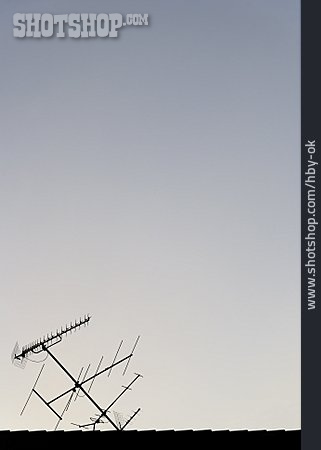 
                Silhouette, Antenne, Hausantenne                   