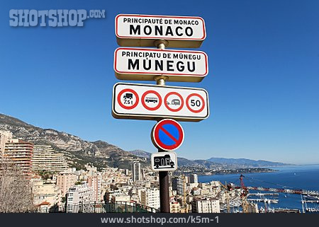 
                Verkehrsschild, Monaco                   