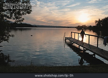 
                Sonnenuntergang, Steg, Staffelsee                   