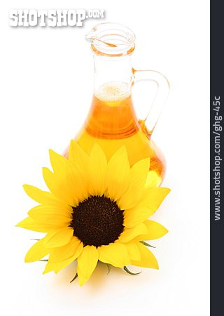 
                Sonnenblume, Blüte, Karaffe, Sonnenblumenöl                   