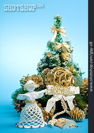
                Weihnachtsbaum, Weihnachtsdekoration, Engelsfigur                   