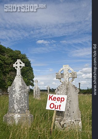 
                Friedhof, Grabkreuz, Keep Out                   