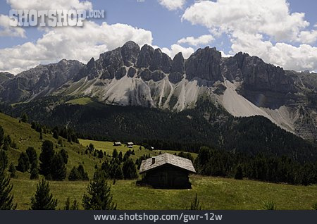 
                Berghütte, Südtirol, Dolomiten, Würzjoch                   