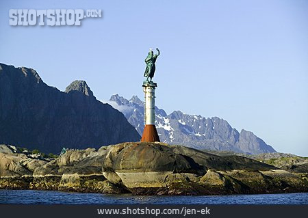 
                Norwegen, Leuchtturm, Lofoten, Svolvær                   