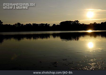 
                Sonnenaufgang, See, Ufer                   