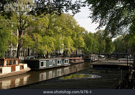 
                Gracht, Hausboot, Amsterdam                   