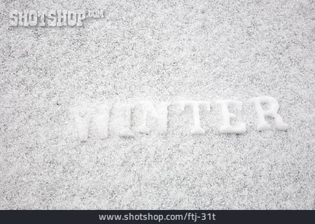
                Winter, Schnee, Wort, Schneedecke                   