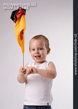 
                Junge, Fan, Deutschlandflagge                   