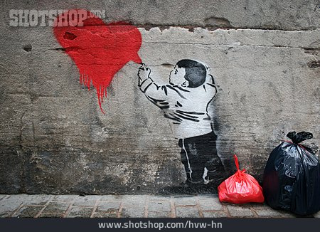 
                Herz, Sprühen, Graffiti, Streetart                   