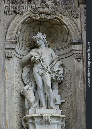 
                Statue, Bacchus, Weingott                   