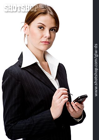 
                Geschäftsfrau, Business, Mobile Kommunikation, Pda                   