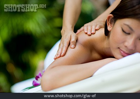 
                Genießen, Massage, Rückenmassage                   