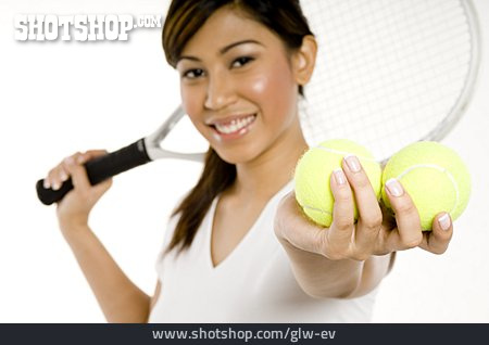 
                Tennis, Tennisschläger, Tennisspielerin                   