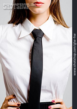 
                Business Woman, Self Confident, Tie, Masculine                   