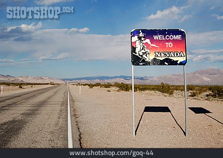 
                Verkehrsschild, Nevada, Bundesstaat                   