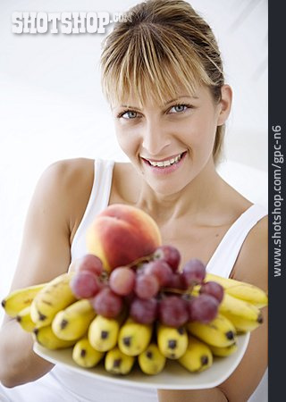 
                Gesunde Ernährung, Obstteller                   