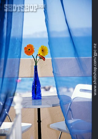 
                Sommer, Blumenvase, Mediterran                   