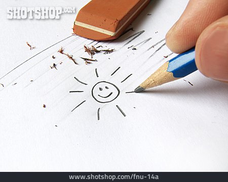 
                Sonne, Zeichnen, Bleistiftzeichnung                   