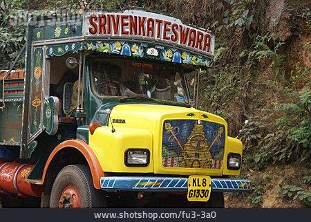 
                Lkw, Straßenverkehr, Indien                   