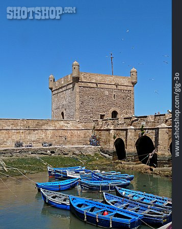 
                Fischerboot, Stadtmauer, Essaouira                   