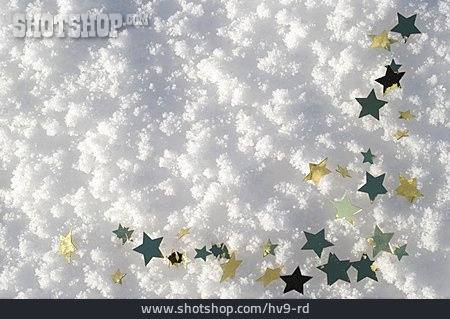 
                Schnee, Weihnachtsstern, Goldstern                   