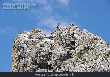 
                Gipfelkreuz, Felswand, Karwendelgebirge                   