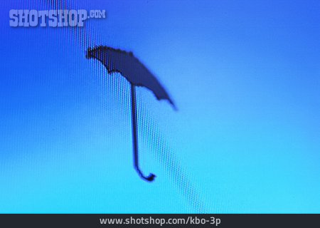 
                Regenschirm, Schirm, Wettersymbol                   