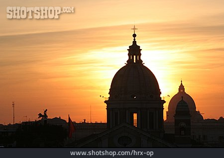 
                Silhouette, Rom, Petersdom                   