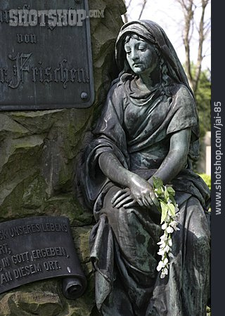 
                Friedhof, Trauer, Statue, Grabfigur                   
