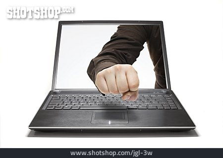 
                Laptop, Gewalt, Faust                   