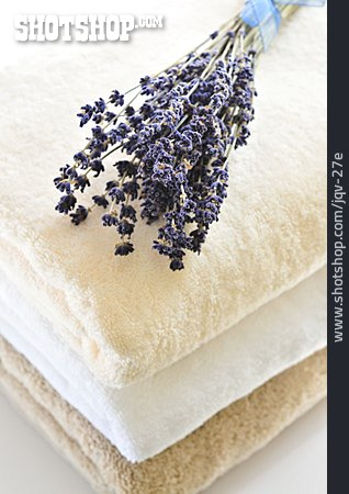 
                Handtuch, Lavendel, Handtuchstapel                   