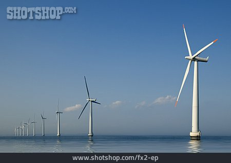 
                Meer, Windenergie, Windrad, ökostrom                   
