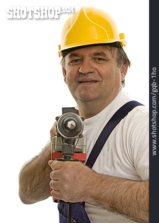 
                Handwerker, Installateur, Bohrhammer                   