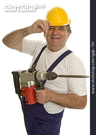 
                Handwerker, Installateur, Bohrhammer                   