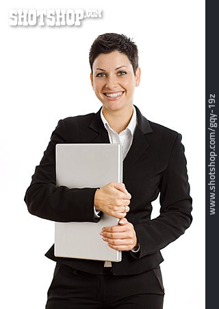 
                Laptop, Büroangestellte, Geschäftsfrau                   