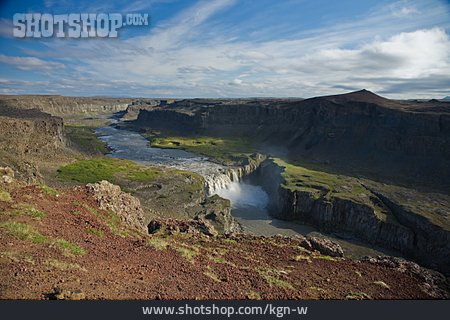 
                Wasserfall, Island, Hafragilsfoss                   