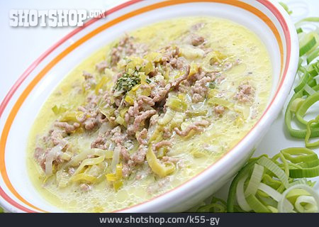
                Leek Soup, Cheese Onion Soup                   
