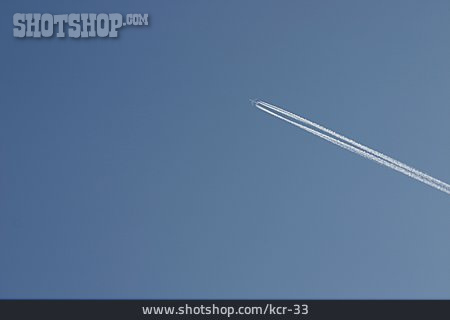
                Flugzeug, Kondensstreifen, Diagonal                   