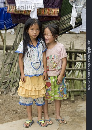 
                Mädchen, Freundin, Laos, Miao                   