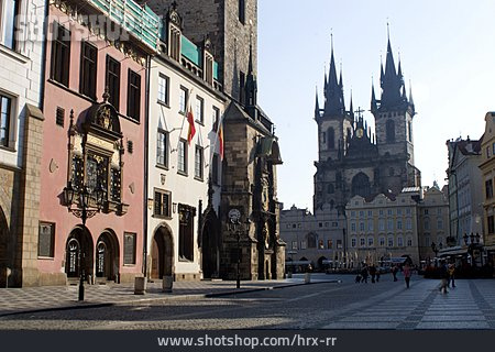 
                Stadtansicht, Prag, Teynkirche                   