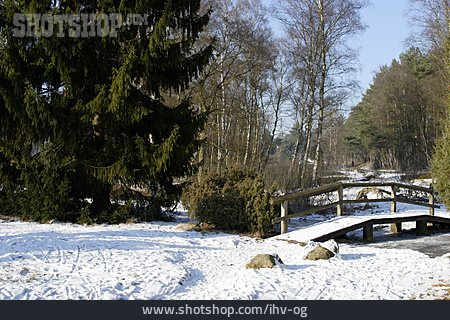 
                Winter, Steg, Holzsteg, Büsenbachtal                   