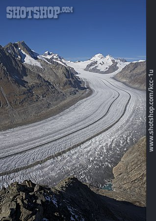 
                Gletscher, Aletschgletscher, Berner Alpen                   