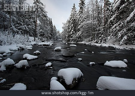 
                Winter, Winterlandschaft, Fluss                   