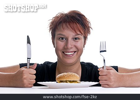 
                Ernährung, Appetit, Hamburger, Dickmacher                   