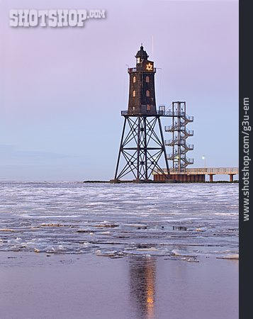 
                Nordsee, Leuchtturm, Eversand-oberfeuer                   