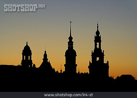 
                Silhouette, Turm, Dresden                   