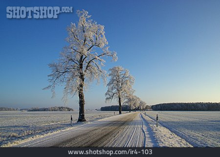 
                Winterlich, Landstraße                   
