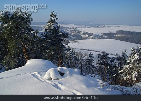 
                Winterlandschaft, Sächsische Schweiz, Elbsandsteingebirge                   